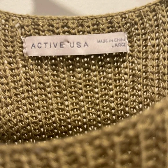 Boutique green sweater tank large - Picture 2 of 4